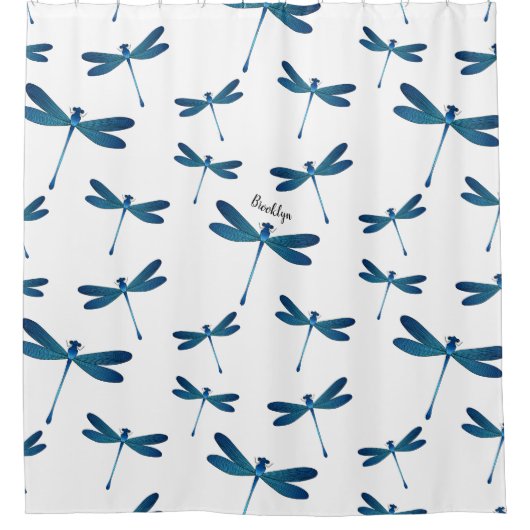 Afbeelding van de cartoon Dragonfly Douchegordijn (Voorkant)