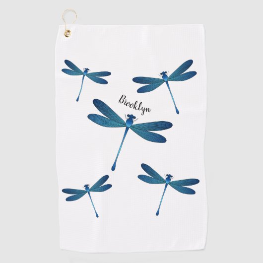 Afbeelding van de cartoon Dragonfly Golfhanddoek (Voorkant)