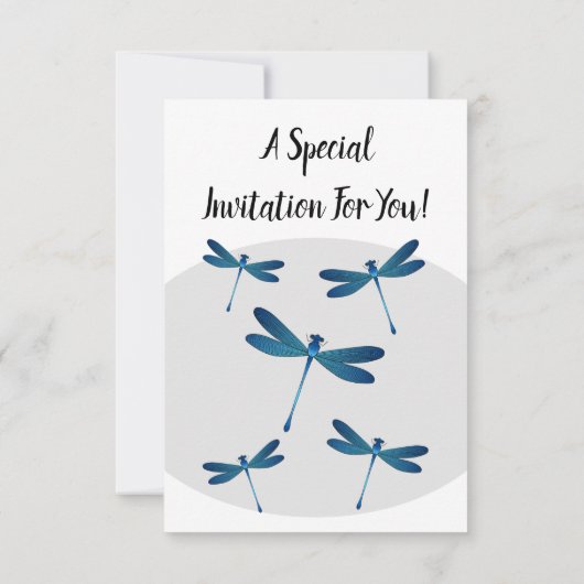 Afbeelding van de cartoon Dragonfly Kaart (Achterkant)