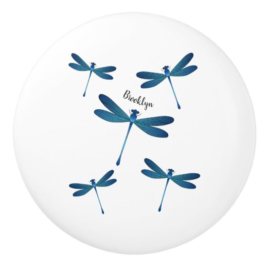 Afbeelding van de cartoon Dragonfly Keramische Knop (Voorkant)