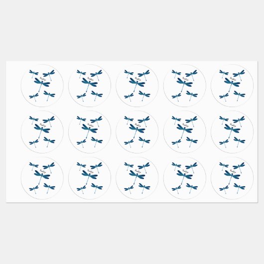 Afbeelding van de cartoon Dragonfly Labels (Vel)