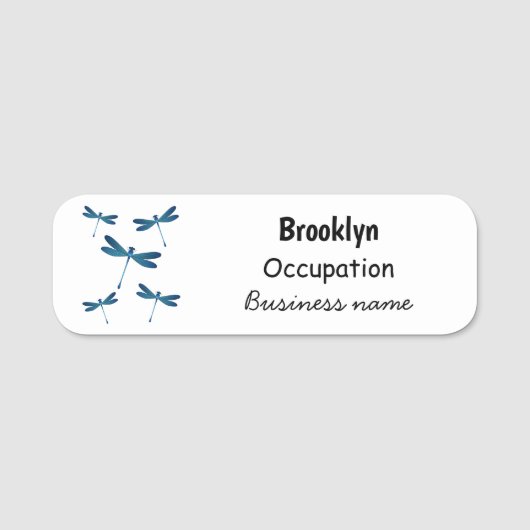 Afbeelding van de cartoon Dragonfly Naamplaatje (Voorkant)