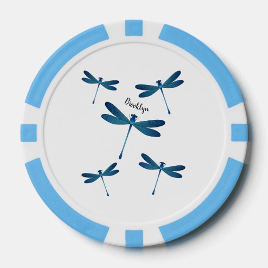 Afbeelding van de cartoon Dragonfly Poker Chips (Voorkant)