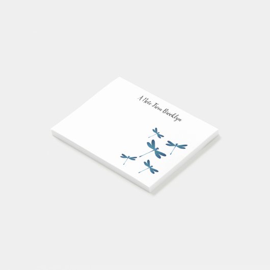 Afbeelding van de cartoon Dragonfly Post-it® Notes (Schuin)
