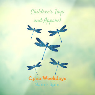 Afbeelding van de cartoon Dragonfly Raamsticker