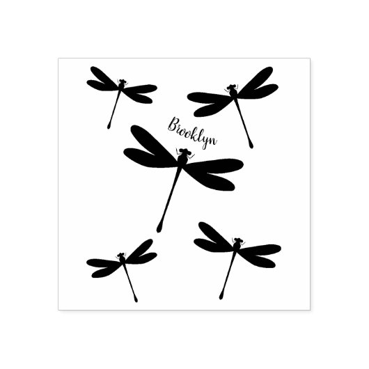 Afbeelding van de cartoon Dragonfly Rubberstempel (Afrduk)