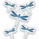 Afbeelding van de cartoon Dragonfly Sticker (Voorkant)