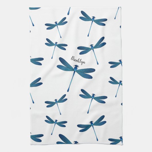 Afbeelding van de cartoon Dragonfly Theedoek (Verticaal)