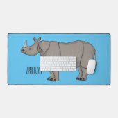 Afbeelding van de cartoon Javan rhinoceros Bureaumat (Keyboard & Muis)