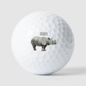 Afbeelding van de cartoon Javan rhinoceros Golfballen (Voorkant)