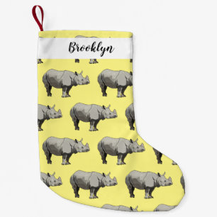 Afbeelding van de cartoon Javan rhinoceros Kleine Kerstsok