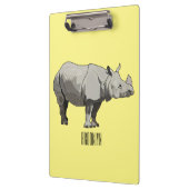 Afbeelding van de cartoon Javan rhinoceros Klembord (Links)