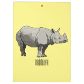 Afbeelding van de cartoon Javan rhinoceros Klembord (Achterkant)