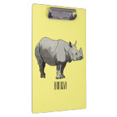 Afbeelding van de cartoon Javan rhinoceros Klembord (Rechts)