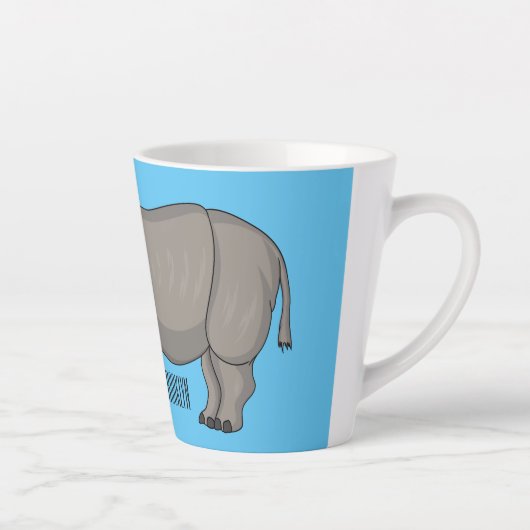 Afbeelding van de cartoon Javan rhinoceros Latte Mok (Rechts)