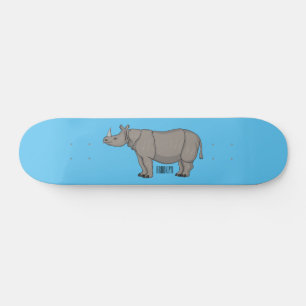 Afbeelding van de cartoon Javan rhinoceros Persoonlijk Skateboard