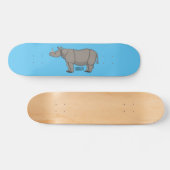 Afbeelding van de cartoon Javan rhinoceros Persoonlijk Skateboard (Horizontaal)