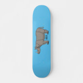 Afbeelding van de cartoon Javan rhinoceros Persoonlijk Skateboard (Voorkant)