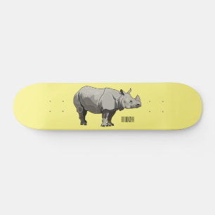 Afbeelding van de cartoon Javan rhinoceros Persoonlijk Skateboard
