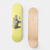 Afbeelding van de cartoon Javan rhinoceros Persoonlijk Skateboard (Voorkant)