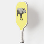 Afbeelding van de cartoon Javan rhinoceros Pickleball Paddle (Links)