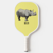 Afbeelding van de cartoon Javan rhinoceros Pickleball Paddle (Achterkant)