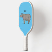 Afbeelding van de cartoon Javan rhinoceros Pickleball Paddle (Links)