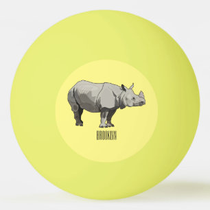 Afbeelding van de cartoon Javan rhinoceros Pingpongbal