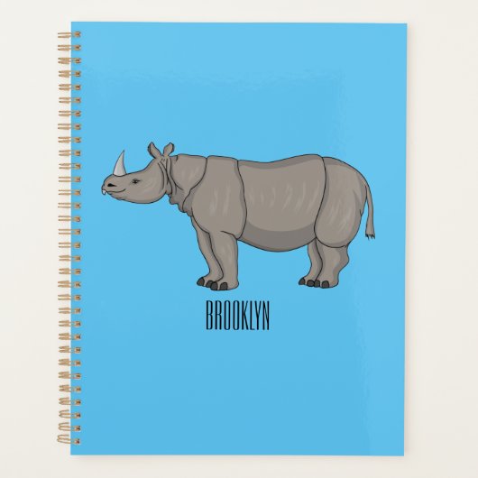 Afbeelding van de cartoon Javan rhinoceros Planner (Voorkant)