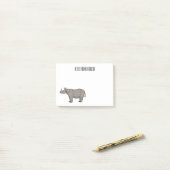 Afbeelding van de cartoon Javan rhinoceros Post-it® Notes (Op bureau)