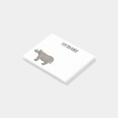 Afbeelding van de cartoon Javan rhinoceros Post-it® Notes (Schuin)