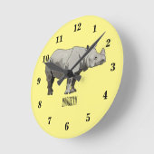 Afbeelding van de cartoon Javan rhinoceros Ronde Klok (Hoek)