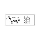 Afbeelding van de cartoon Javan rhinoceros Rubberstempel (Afrduk)