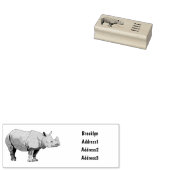 Afbeelding van de cartoon Javan rhinoceros Rubberstempel (Gestempeld)