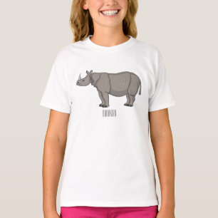 Afbeelding van de cartoon Javan rhinoceros T-shirt