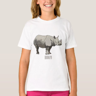 Afbeelding van de cartoon Javan rhinoceros T-shirt