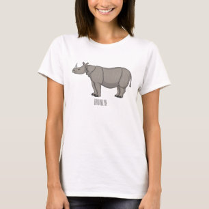 Afbeelding van de cartoon Javan rhinoceros T-shirt