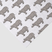 Afbeelding van de cartoon Javan rhinoceros Tissuepapier (Detail)
