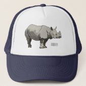 Afbeelding van de cartoon Javan rhinoceros Trucker Pet (Voorkant)