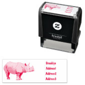 Afbeelding van de cartoon Javan rhinoceros Zelfinktende Stempel (In situ)