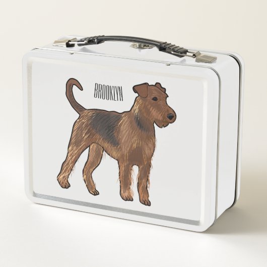 Afbeelding van de cartoon van Airedale doodsbange  (Achterkant)