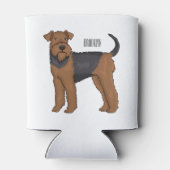 Afbeelding van de cartoon van Airedale doodsbange  Blikjeskoeler (Achterkant)