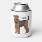 Afbeelding van de cartoon van Airedale doodsbange  Blikjeskoeler (Blikje Achterkant)