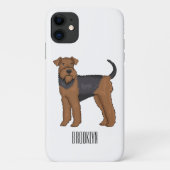 Afbeelding van de cartoon van Airedale doodsbange  Case-Mate iPhone Case (Achterkant)