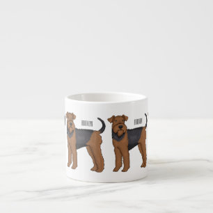 Afbeelding van de cartoon van Airedale doodsbange Espresso Kop