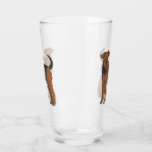 Afbeelding van de cartoon van Airedale doodsbange  Glas (Links)