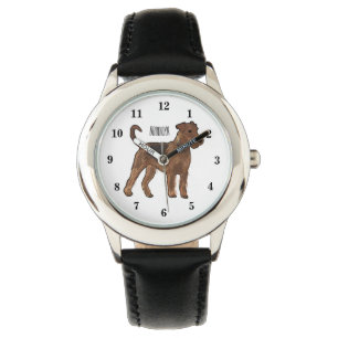 Afbeelding van de cartoon van Airedale doodsbange Horloge