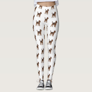 Afbeelding van de cartoon van Airedale doodsbange Leggings