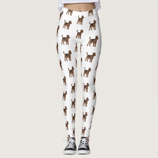 Afbeelding van de cartoon van Airedale doodsbange Leggings (Voorkant)