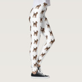 Afbeelding van de cartoon van Airedale doodsbange Leggings (Rechts)